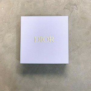 Christian Dior Gift Box White Gold Capital Letters 8.5” x 8.5” x 4” **BO…